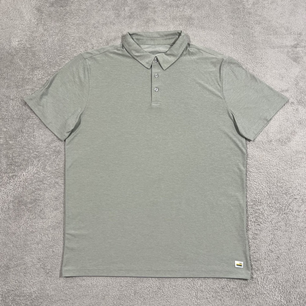 Vuori Strato Tech Polo Shirt Mens Medium Green Performance V188